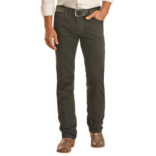 Rock & Roll Denim Men's Slim Straight Jeans in Black