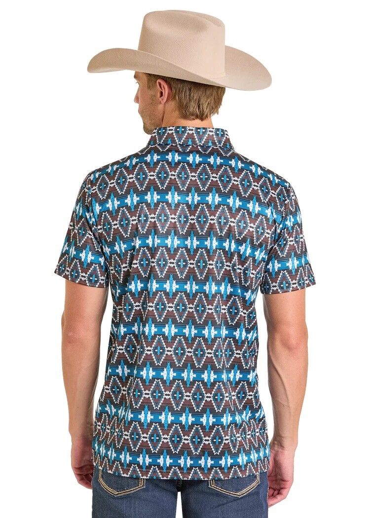 Rock & Roll Denim Men's Aztec Polo