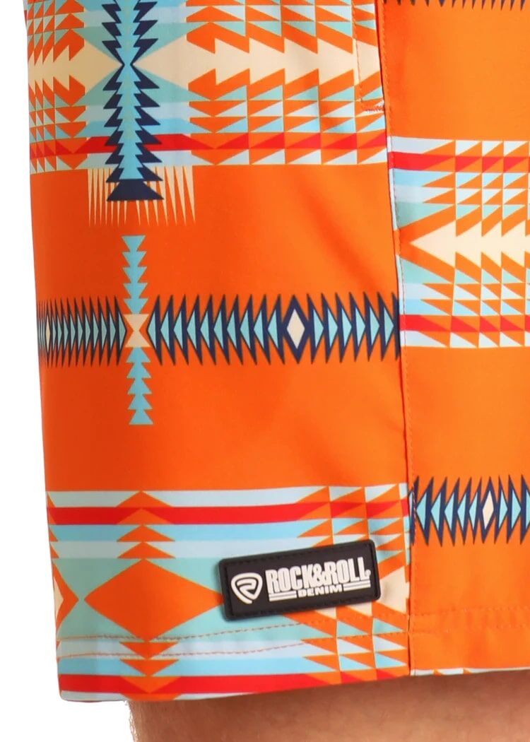 Rock & Roll Denim Men's Aztec Print Volley Swim Short