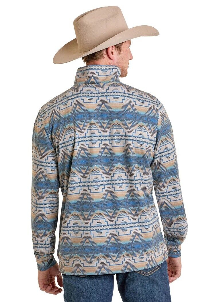 Rock & Roll Denim Men's Aztec Print Performance Pullover