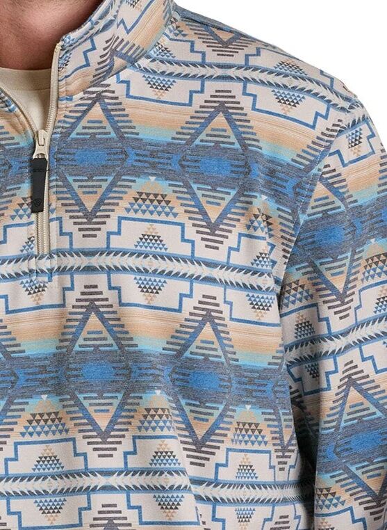 Rock & Roll Denim Men's Aztec Print Performance Pullover