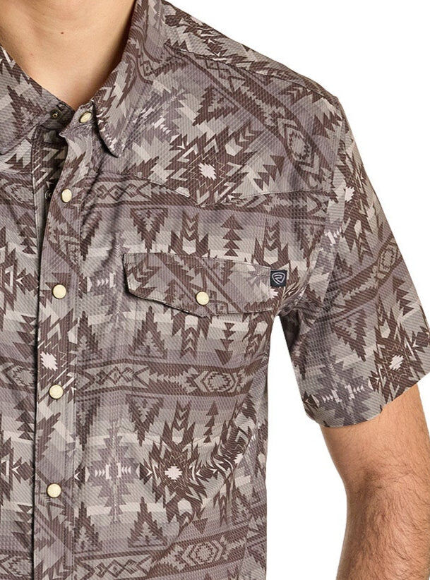 Rock & Roll Denim Men's TEK Western Aztec Short Sleeve Shirt