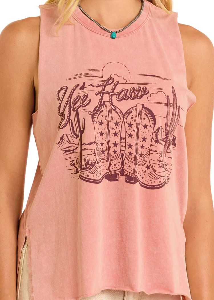 Rock & Roll Denim Women's Yee Haw Graphic Tank