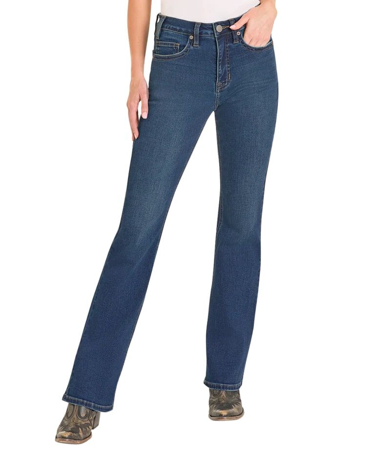 Rock & Roll Denim Women's High Rise Signature Embroidered Bootcut Jeans