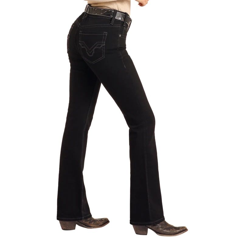 Rock & Roll Denim Women's Mid Rise Bootcut Jeans