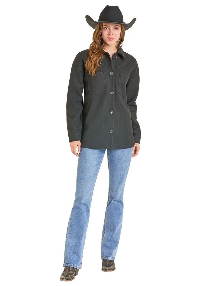 Rock & Roll Denim Women's Aztec Knitted Western Shacket