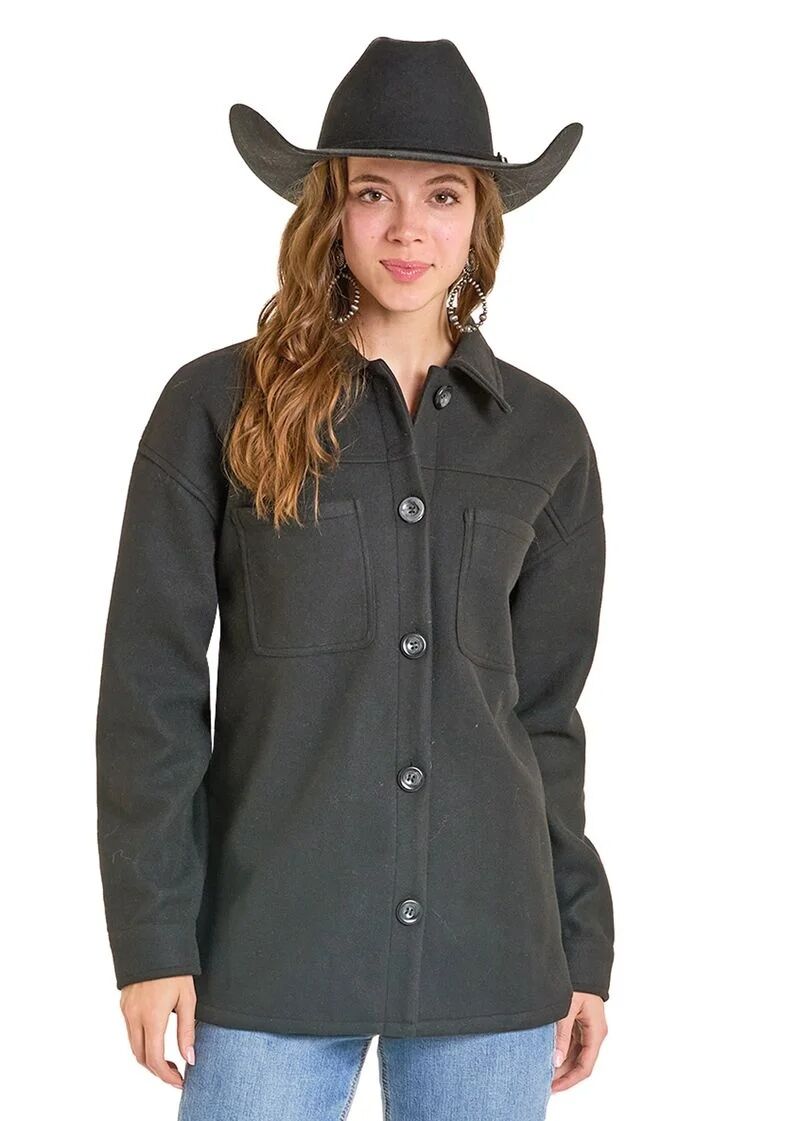 Rock & Roll Denim Women's Aztec Knitted Western Shacket