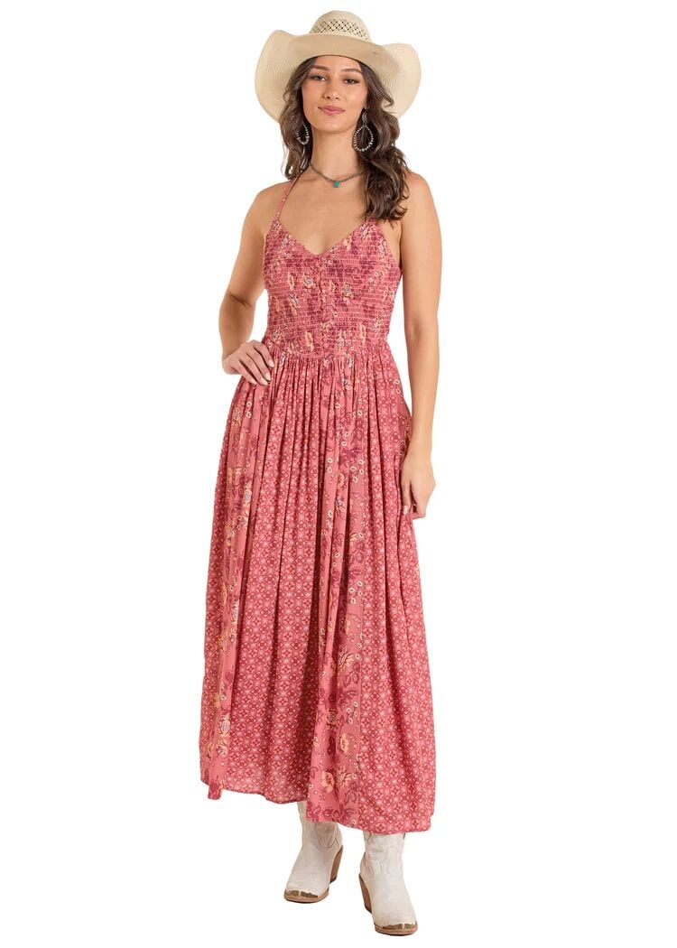 Rock & Roll Denim Women's Mixed Print Mini Dress