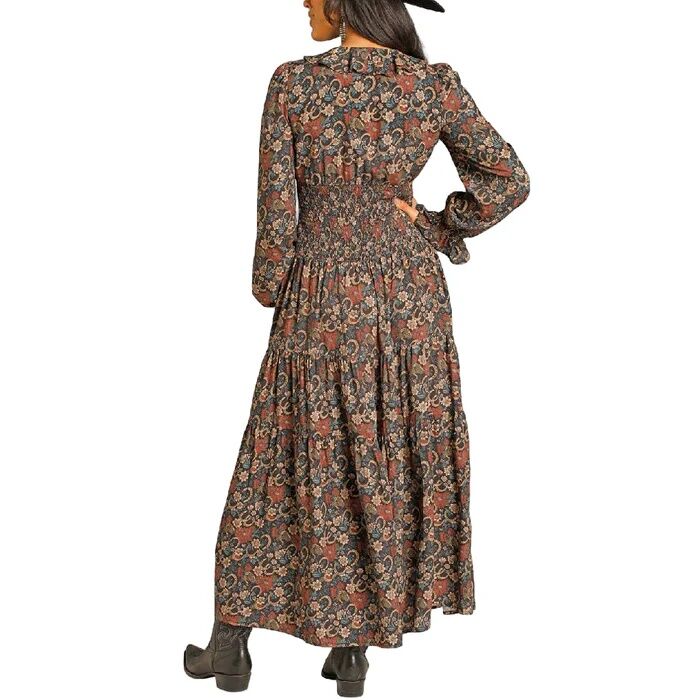 Rock & Roll Denim Women's Floral Horseshoe Dress