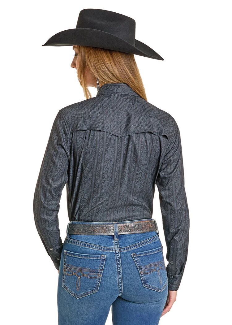 Rock & Roll Denim Women's TEK Western Paisley Long Sleeve Shirt