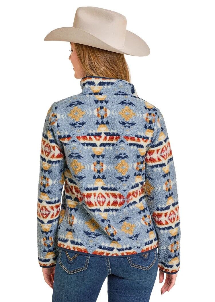 Panhandle Slim Women's Aztec Print Snap Berber Jacket