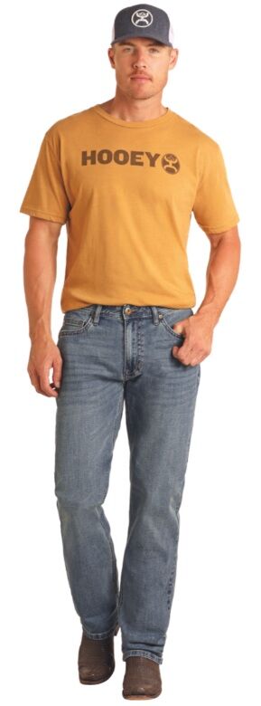 Rock & Roll Denim Men's Hooey Flat Logo Stackable Jean