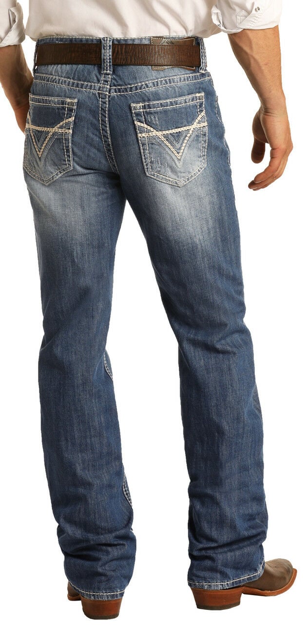 Rock & Roll Denim Men's Relaxed Straight Bootcut Jean