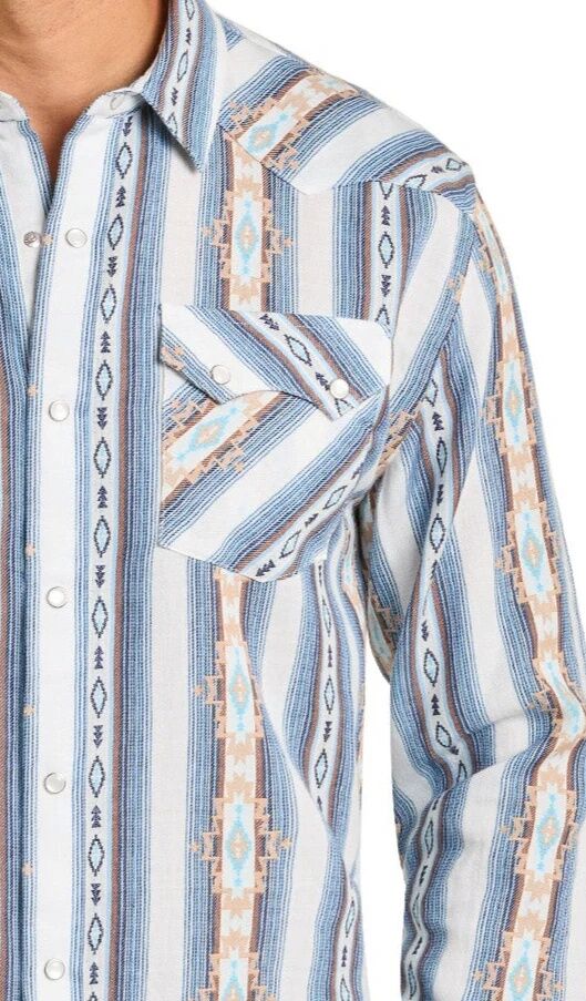 Panhandle Slim Modern Vintage Aztec Long Sleeve Snap Shirt