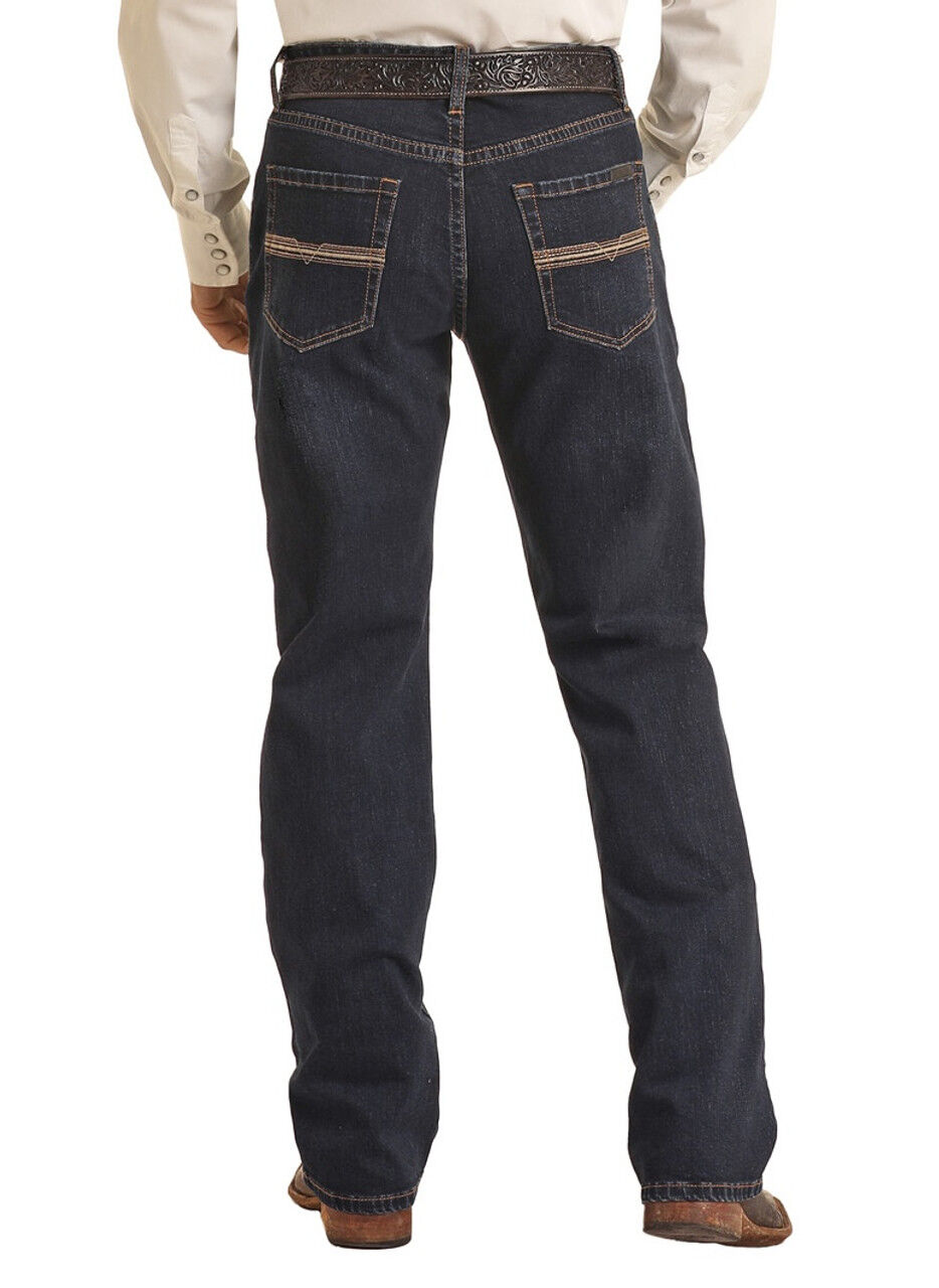 Rock & Roll Denim Men's Vintage 46' Relaxed Tapered Stackable Bootcut Jean 
