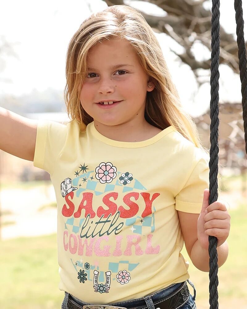 Cruel Girl Girl's Sassy Little Cowgirl Graphic T-Shirt
