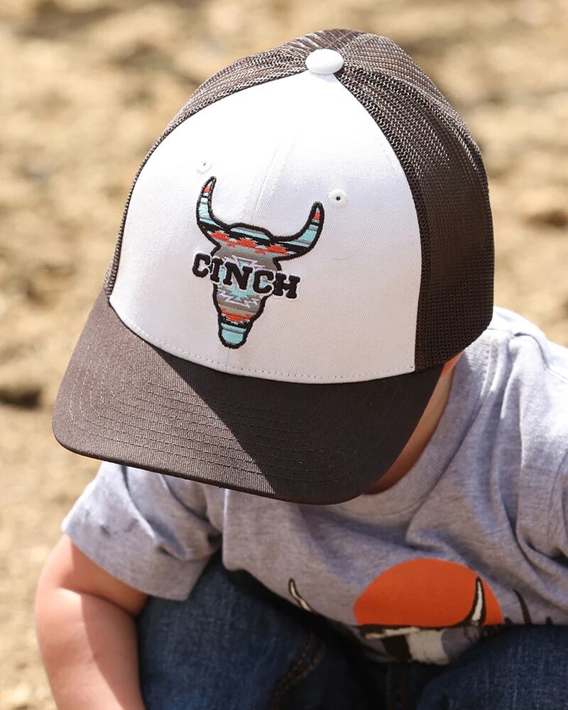 Cinch Boy's Bull Horn Trucker Cap