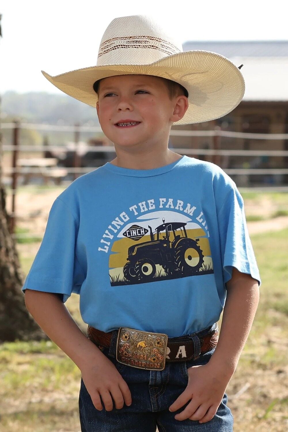 Cinch Boy's Living The Farm Life Print Graphic T-Shirt