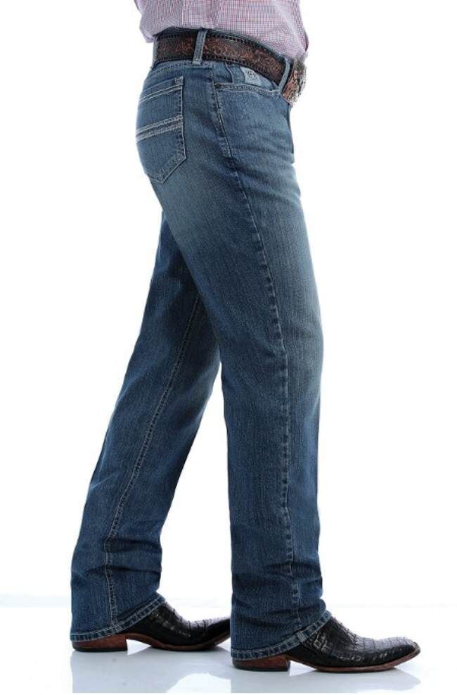 Cinch Men's Slim Fit Silver Label Straight Leg Jeans in Medium Stone