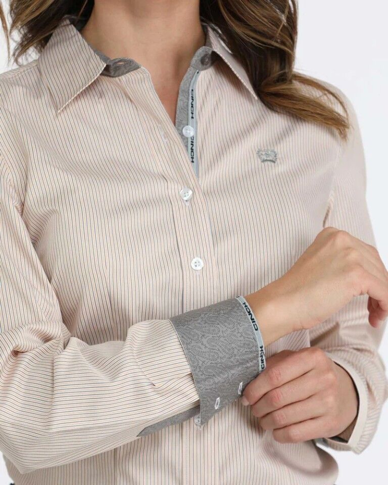 Cinch Women’s Tencel Arena Fit Button-Down Western Long Sleeve Shirt