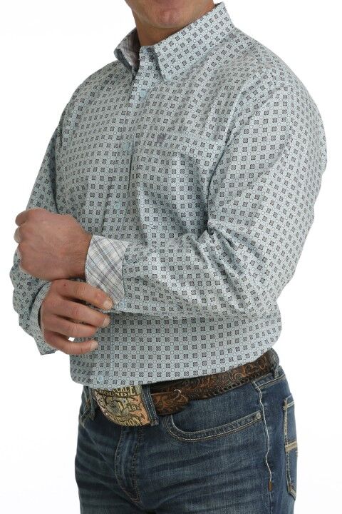 Cinch Men's Geometric Print Button Down Long Sleeve Western Shirt
