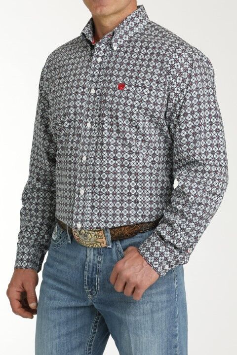 Cinch Men's Medallion Print Button Down Western Shirt