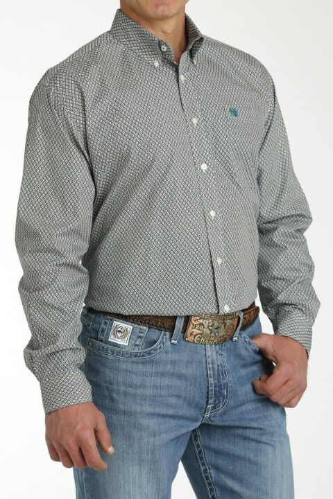 Cinch Men's Geometric Print Button Down Western Shirt