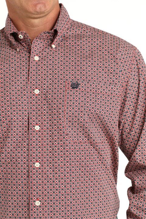 Cinch Men's Geometric Print Button Down Western Shirt
