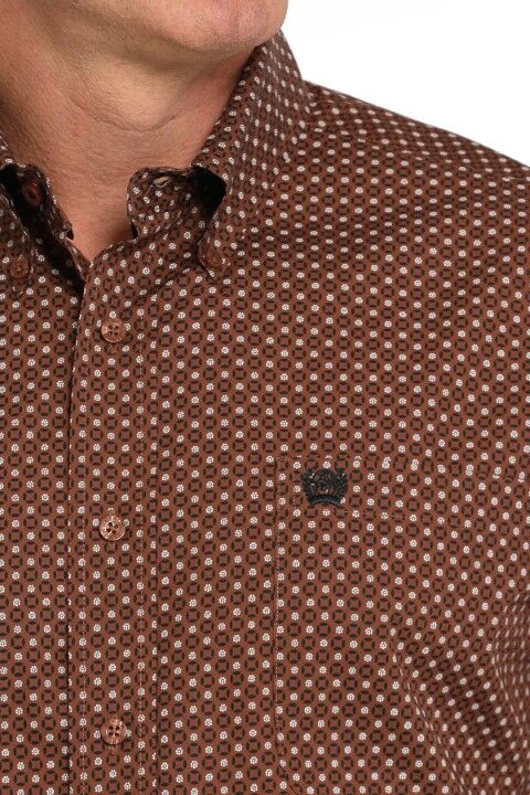 Cinch Men's Geometric Print Button Down Western Shirt