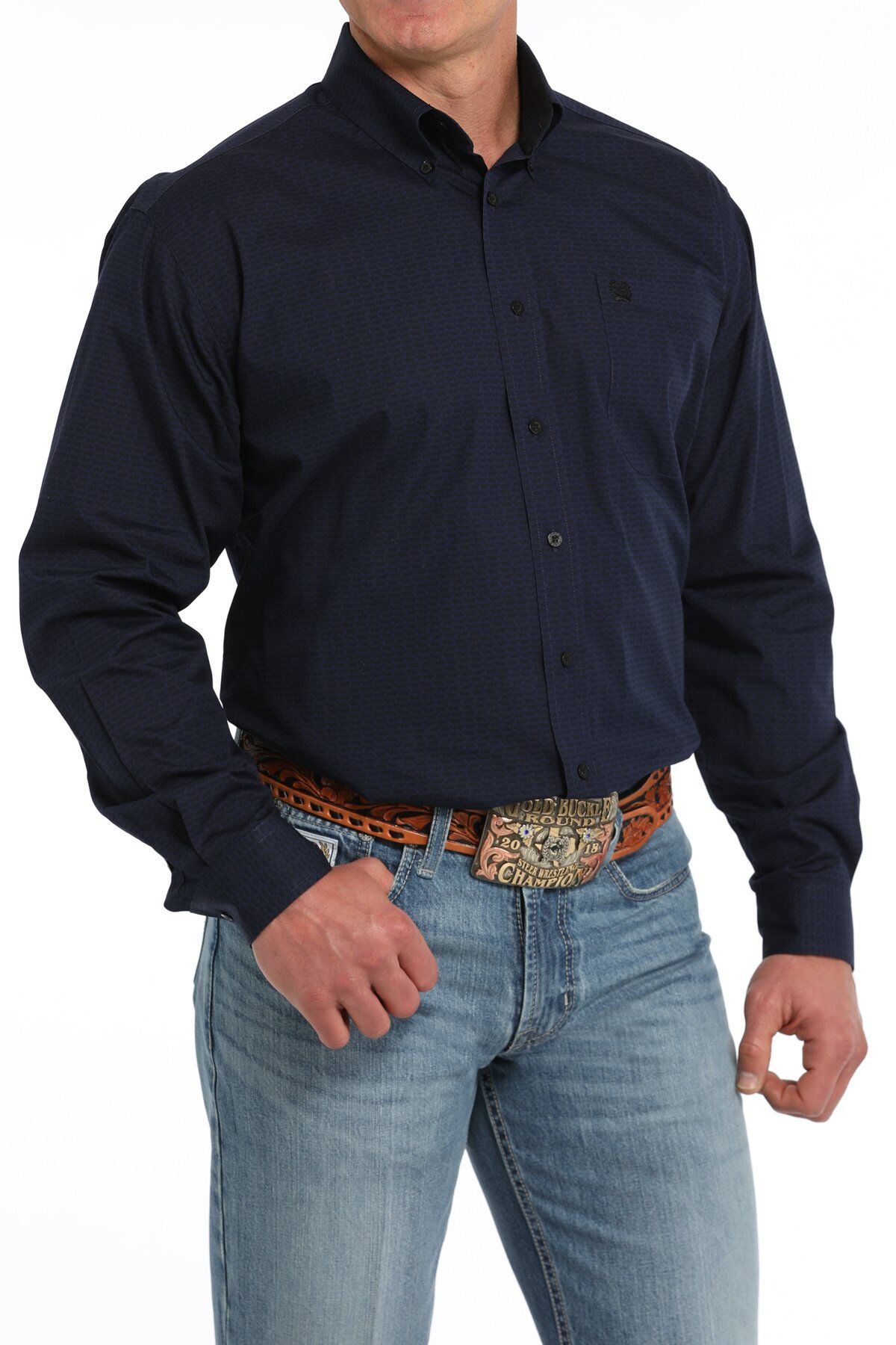 Cinch Men's Cattle Print Button Down Western Shirt