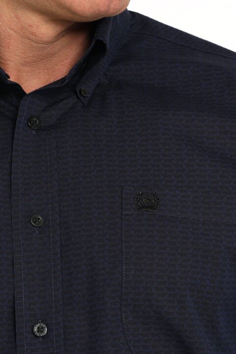 Cinch Men's Cattle Print Button Down Western Shirt