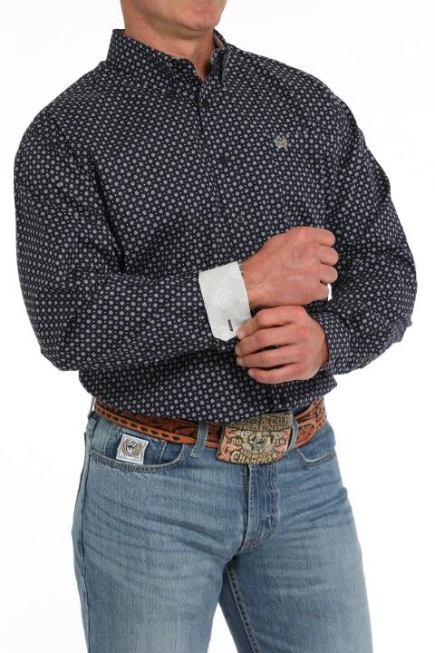 Cinch Men's Geometric Print Button Down Western Shirt