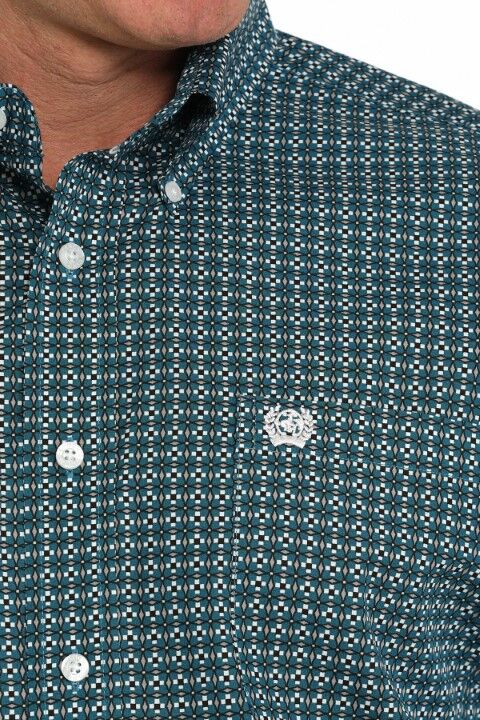 Cinch Men's Geometric Print Button Down Western Shirt