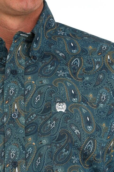 Cinch Men's Paisley Print Button Down Western Shirt