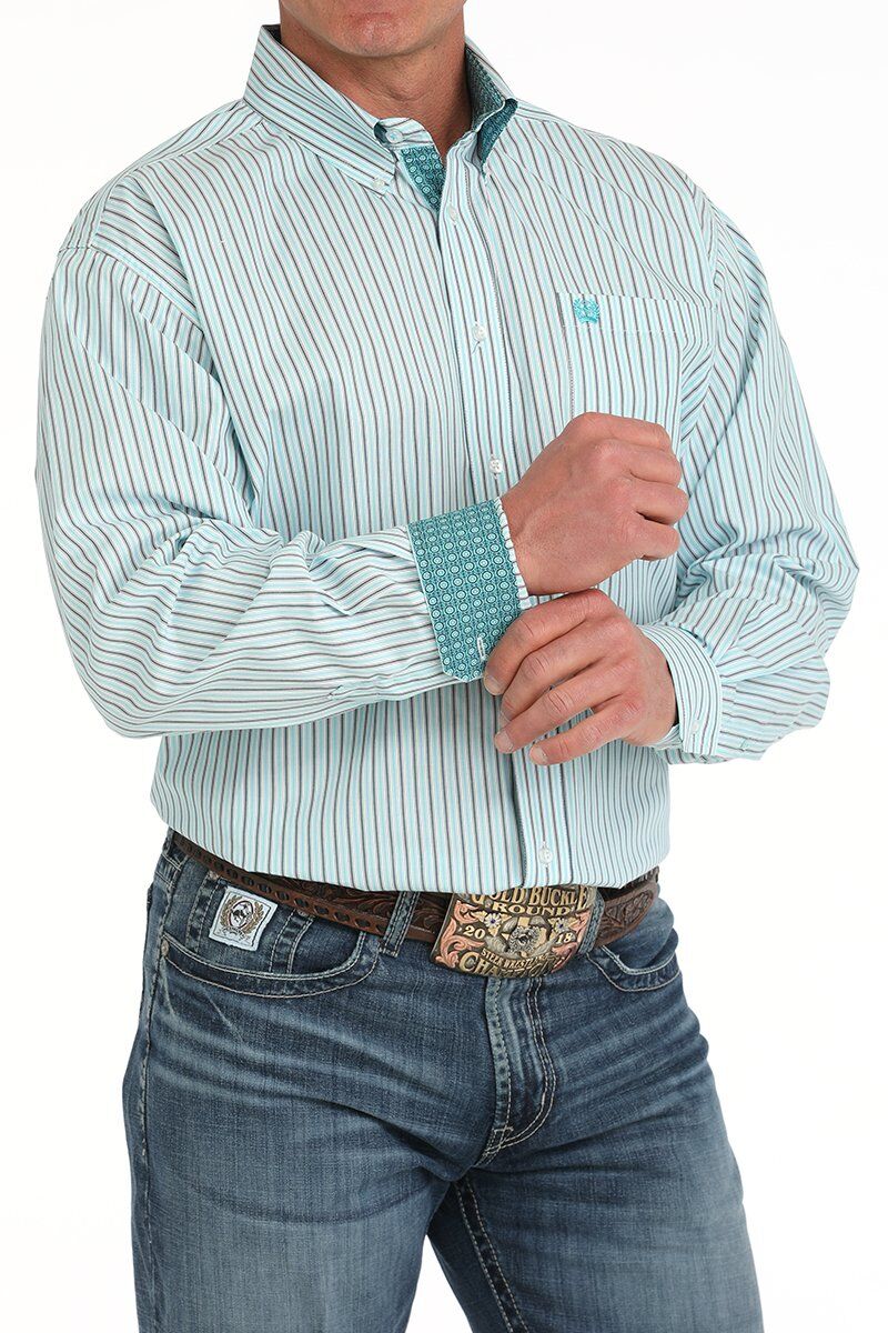 Cinch Men's Striped Button Down Western Shirt