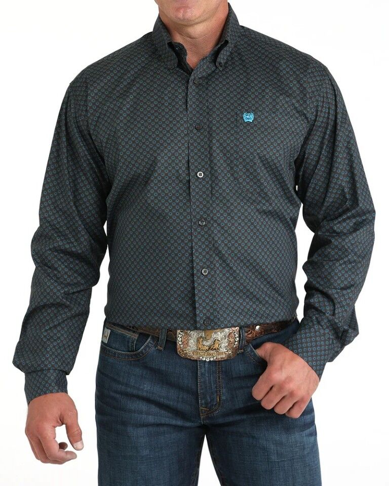 Cinch Men's Stretch Classic Fit Long Sleeve Button Down Western Shirt
