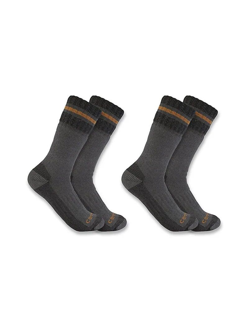 Carhartt Men's Heavyweight Synthetic Woold Blend Boot Sock, 2-Pk