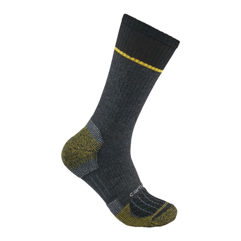 Carhartt Men's Carhartt Force Midweight Steel Toe Crew Sock 2-Pk in Black