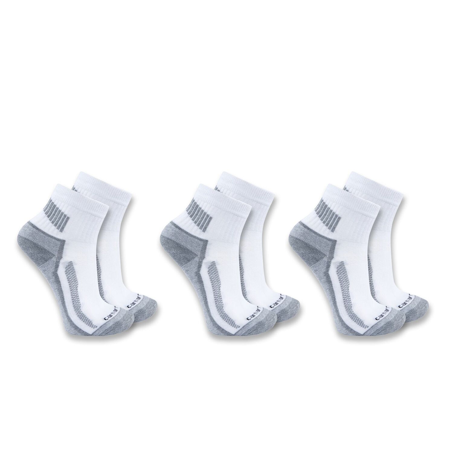 Carhartt Men's Carhartt Force Midweight Quarter Sock 3-Pk in White