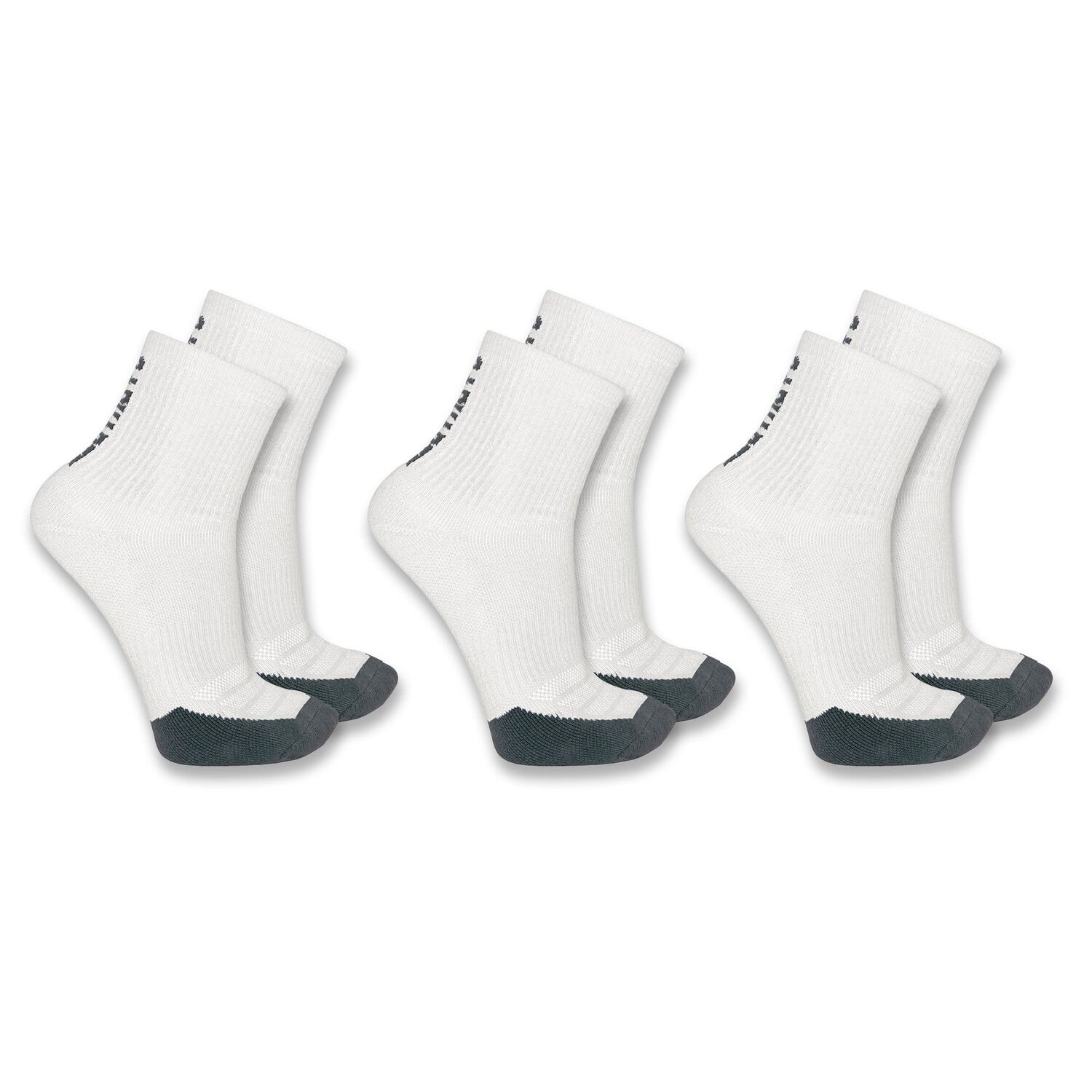 Carhartt Men's Carhartt Force Midweight Logo Short Crew Sock 3-Pk in White
