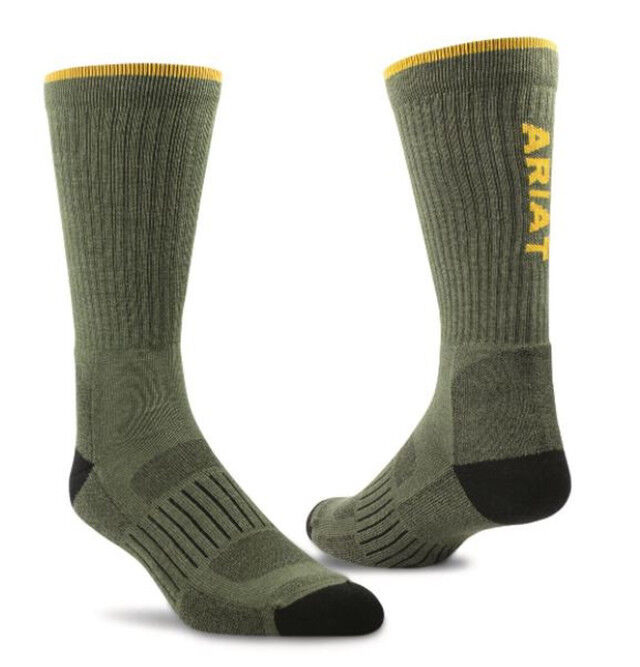 Ariat Men's AriatTEK High Performance Crew Socks, 2-Pk