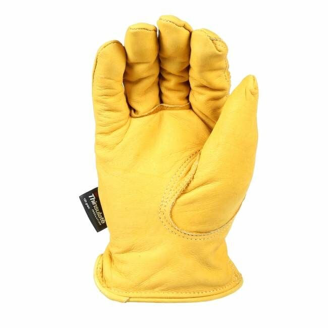 Wells Lamont Men's Cowhide Full Leather Slip-On Winter Work Gloves