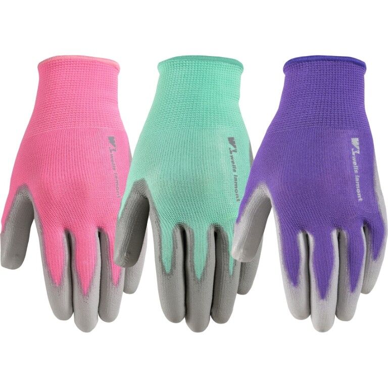 Wells Lamont Women's PU Coated Grip Gloves, 3-Pk