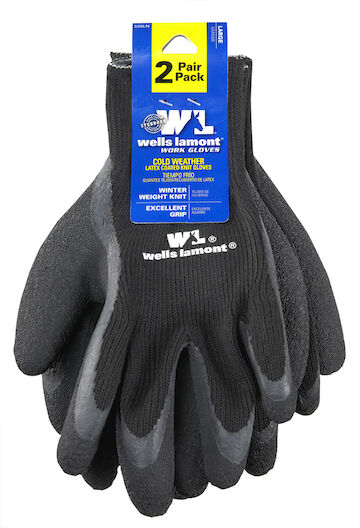 Wells Lamont Men's Winter Weight Latex 2 Gloves (2-Pack)