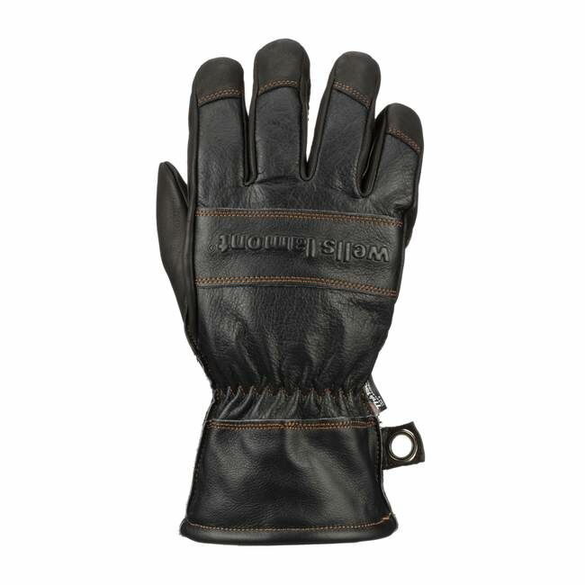 Wells Lamont Men's Hydrahyde Genuine Leather Winter Gloves in Black