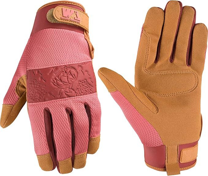 Wells Lamont Women's High Dexterity Breathable Work And Gardening Glove in Neo Rose