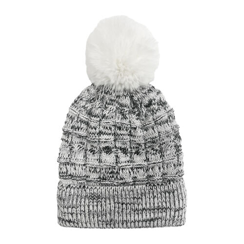 Grand Sierra Women's Marled Beanie With Faux Fur Pom