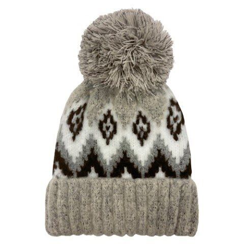 Grand Sierra Women's Boucle Knit Cuff Hat With Pom