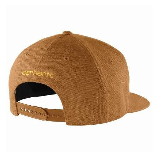 Carhartt Men's Firm Duck Flat Brim Cap in Carhartt Brown