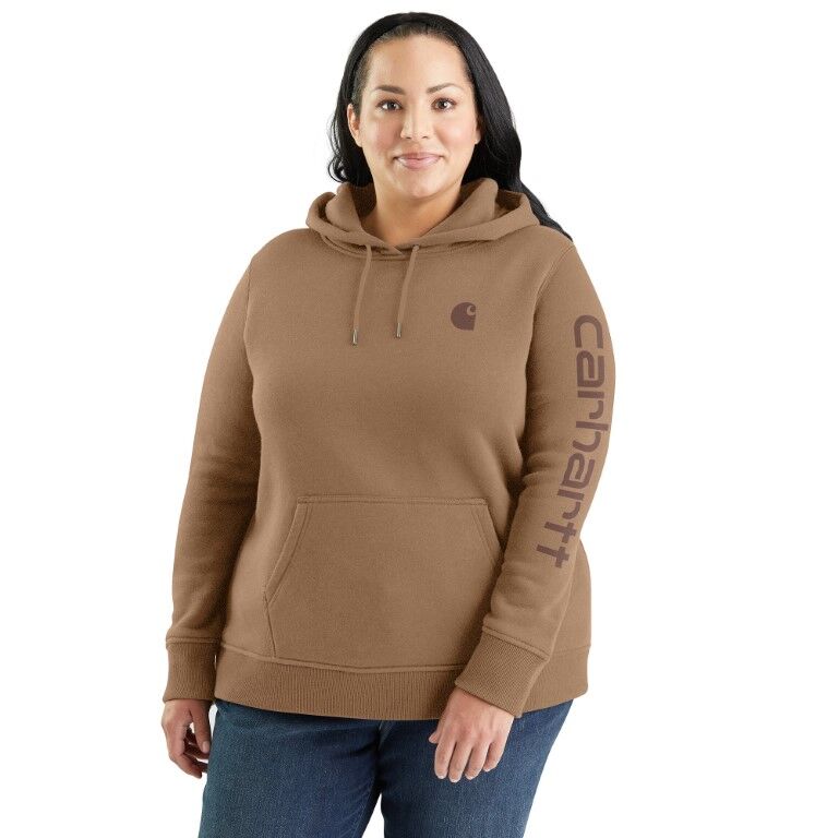 Carhartt Women's Relaxed Fit Midweight Logo Sleeve Graphic Sweatshirt